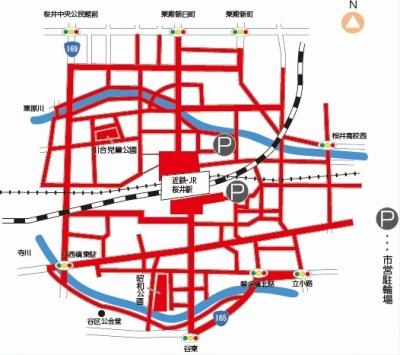 桜井駅周辺図