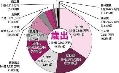 一般会計歳出円グラフ