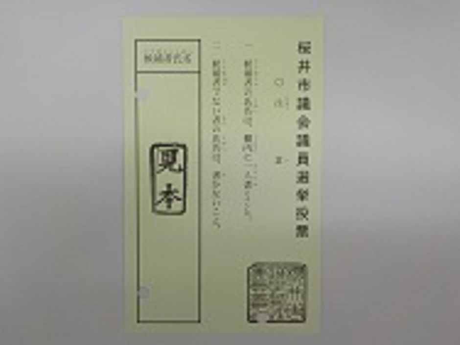 投票用紙の見本