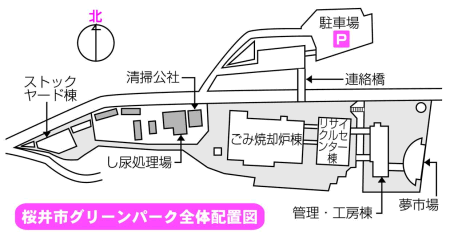 桜井市グリーンパーク全体配置図