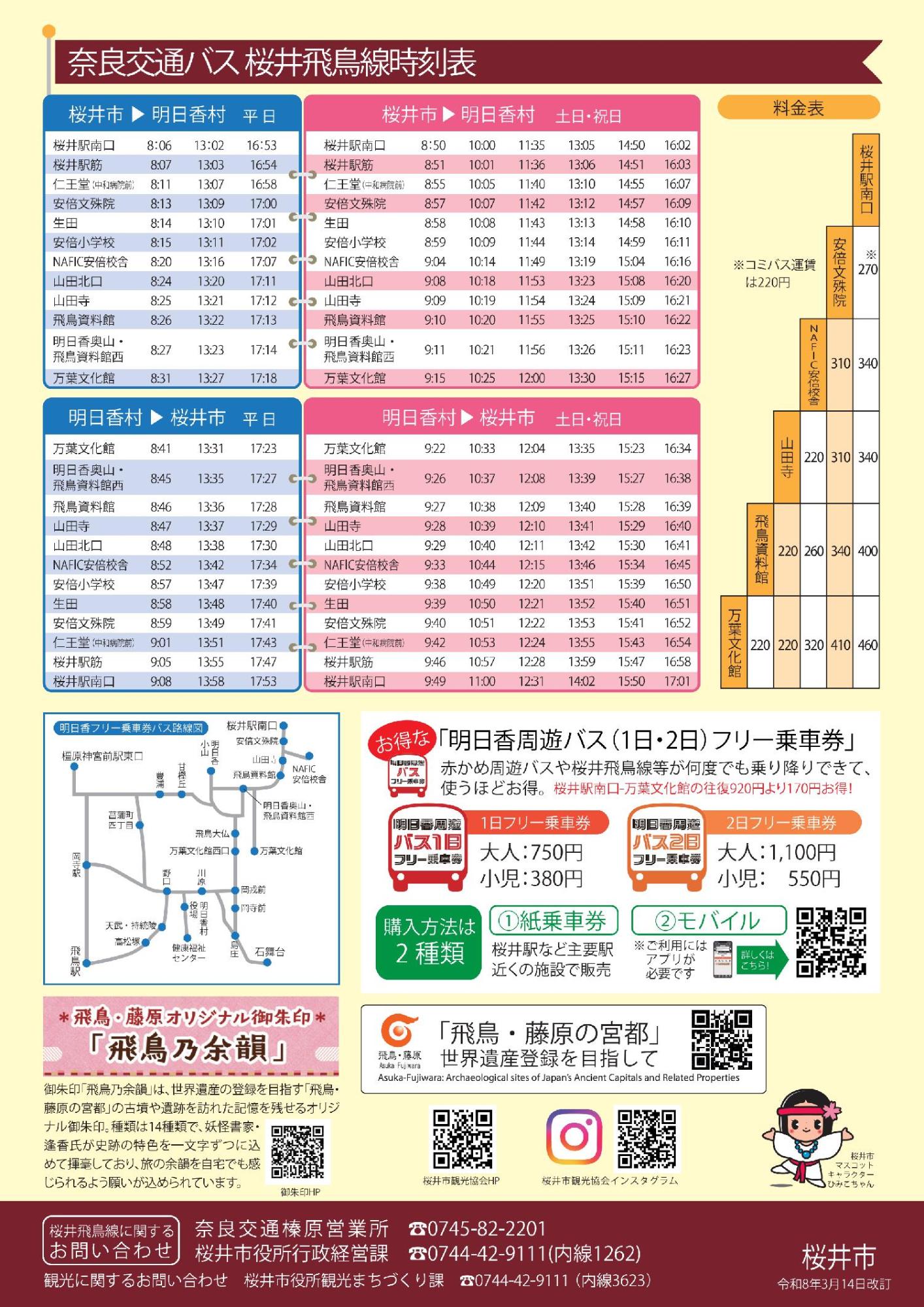 桜井飛鳥線チラシ(裏)