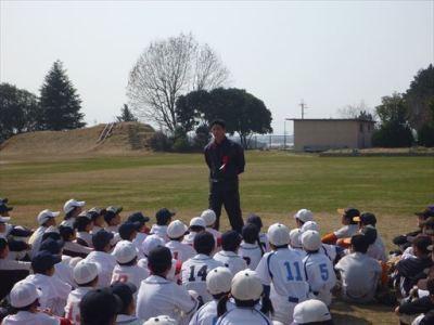 夢をつかむ野球教室開催の様子