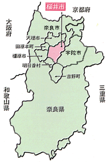 桜井市の地図画像