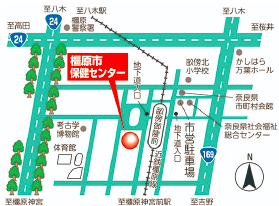 橿原市休日夜間応急診療所地図