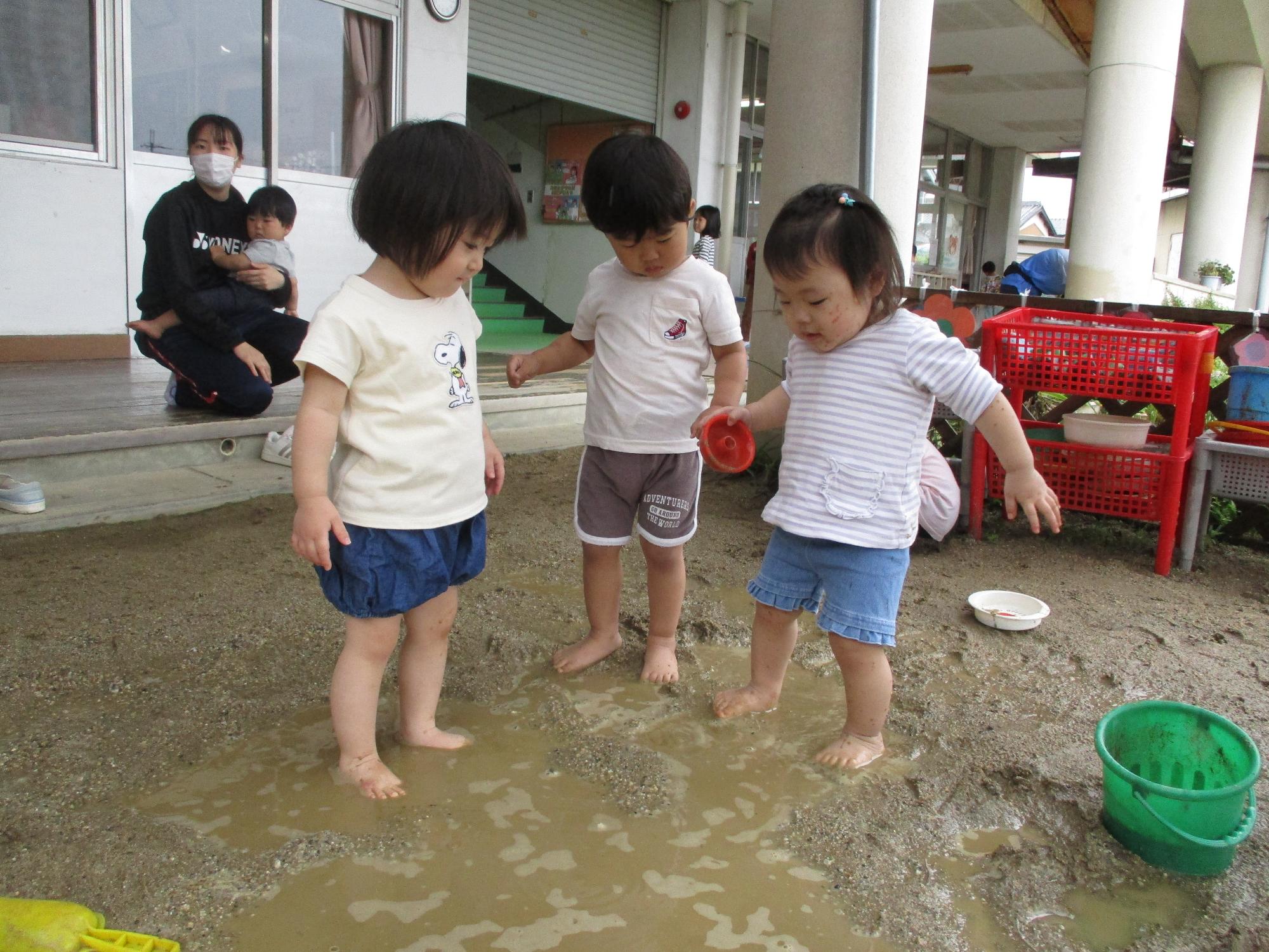 水遊びの様子