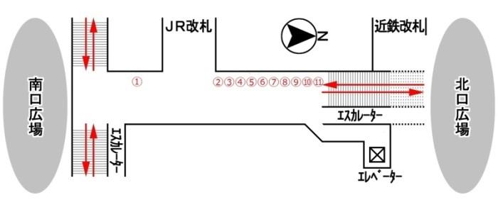 壁面広告スペース配置図