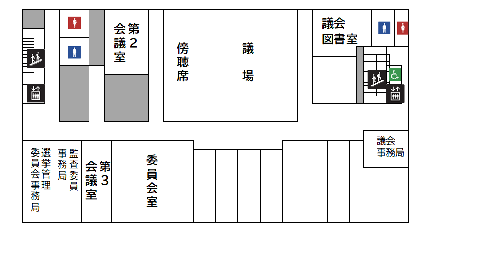 本庁舎4階フロア案内図